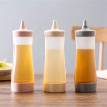 6 Stuks Squeeze Squirt Kruiderij Flessen Ketchup Fles Mosterd Saus Containers voor Keuken Kruiderij,Beige