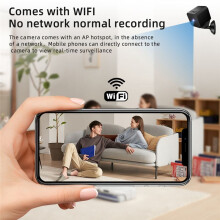 F1 Wireless WiFi Camera Night Vision WiFi Camera Video Recorder Security Monitoring Camera Outdoor Sports Camera