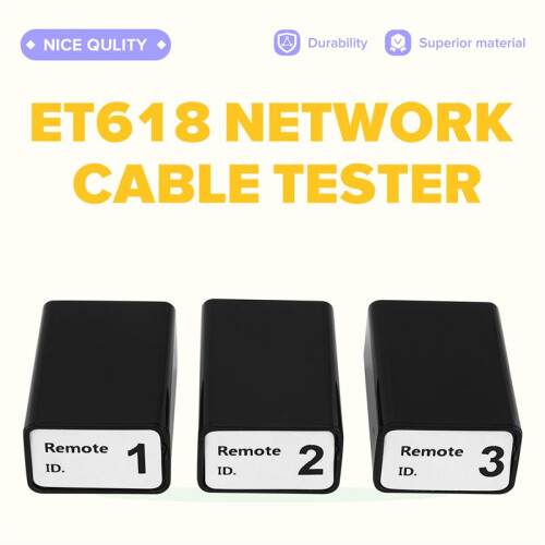 ET618 Network Cable Tester with LCD Display Analogs Digital Search POE Test Cable Wiremap Tester ID Mapping Tool(A) 1