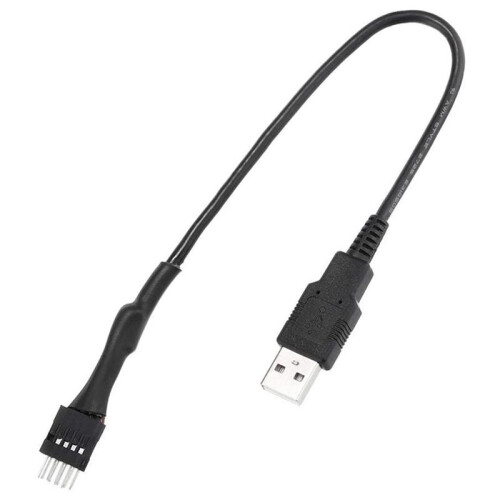 4 Piezas 20 cm 9 Pines Macho Una USB Externo Un Cable de Extensión de Datos Interno de Placa Base de PC Macho 1