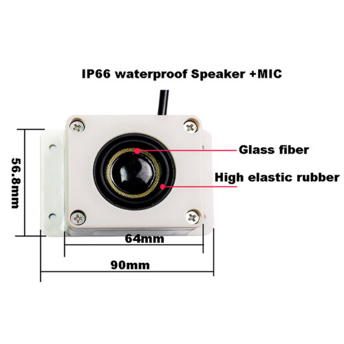 2X Microphone Speaker Device for Security Camera Waterproof for IP Camera Audio Recording Two Way Radio Interphone 1