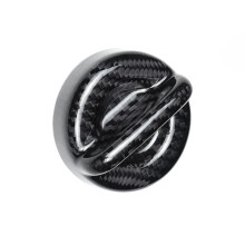Real Dry Carbon Fiber Fuel Tank Cap Cover for 500 Abarth 595 696 Interior Modification Trim Sticker Accessorie