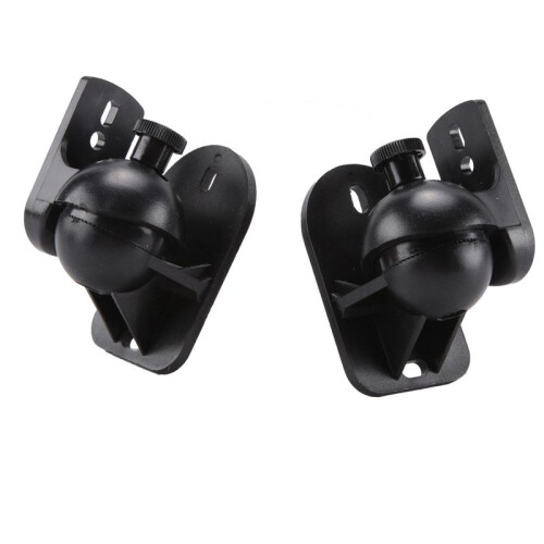 Universal Rotatable Speaker Wall Mount Stand Bracket 4 Pair Black