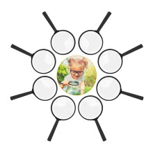 Kids Magnifying Glass 24 Pcs, Plastic Handheld Portable Magnifying Glass Small Children Magnifier Toys for Explorer