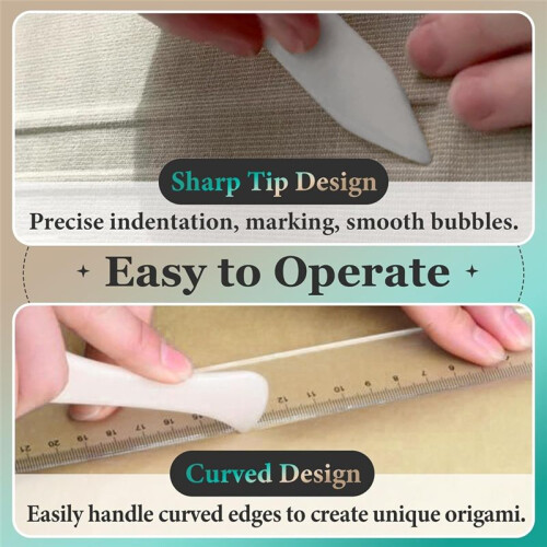 20 Pcs Bone Folder Tool - Plastic Bone Folder Paper for Card Making, Leather Cards, DIY Handmade Burnishing, Bookbinding 2