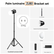 80W COB-Cameralamp met Standaard 2500-6500K Video Dimbaar Fotografisch LED-Licht voor Fotostudiofilm US-Stekker