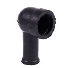 64 Pcs 15mm X 8mm Black Smoking Pipe Shaped PVC Battery Terminal Insulating Covers Boots
