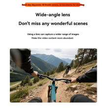4K Thumb WiFi-Kamera Utomhussport Husdjursövervakning Vidvinkelobjektiv för Cyklar Motorcyklar-Hjälm