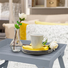 Outdoor Folding Table,Wooden Lazy Dormitory Bed Laptop Small Table,Tray Camping Picnic Portable Thickened Desk Grey