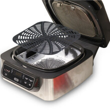 Kombination Aus Spritzschutz und Silikondichtung, Wiederverwendbarer Ersatz-Schalldämpfer für Air Fryer Indoor-Grill, Schwarz