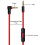 2X Replacement Audio Cable for  By Dr Dre Headphones with in  Mic for Studio/Executive/Mixr/Solo/Wireless/Pro 6