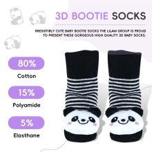 Panda - Irresistibly Cute Baby Boy Girl 3D Bootie Socks Anti / Non Slip 0-12 months