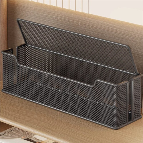 Cable Management Box, Desk Organizer for Cords, USB Hub System, Metal Mesh Cord Holder 2