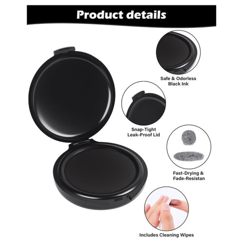 Portable Fingerprint Ink Pad Kit for Secure Document Handling C 2