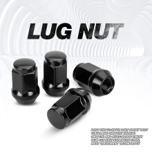 24 StückE 12X1,5 Radmuttern Geschlossenes Ende Ausbuchtung Acorn Cone Lugnuts, für 2007-2022, 2001-2007 Sequoia Black