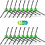16pcs  Sweeping Brush Compatible with   I,E,& J Series I3, I3+, J5+, E5, E6, E7,Side Brushes Replacement 6