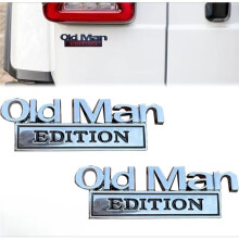2PCSOld Edition Car Emblem 3D Metal Sticker Badges Old Addition Car Emblem Waterproof Rustproof Adhesive A