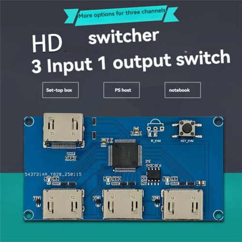 -Compatible  Splitter 3 in 1 Out Monitor Module -Compatible HD Distributor Display Module 2