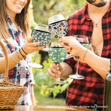 6 Piezas SublimacióN en Funda de Copa de Vino Cubierta Aislante de Copa de Vino de Neopreno para Suministros de Adornos de SublimacióN de