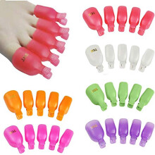 5pcs Pink Nail Polish Remover Clips for Soak Off Gel, Quick Artificial Nail Removal Tools