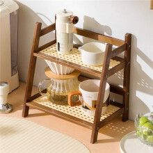 2Layer Spice Caddy Shelf Kitchen Storage Rack Desktop Cabinet Organizer Display Rack Coffee Bar Counter Shelf Cup Holder
