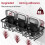 Stick- Shower Organizer, Shower Rack with 16 Hooks, Black 2-Pack 6
