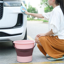Seau Pliable, Seau en Plastique Pliable, Seau à Pied TéLescopique Portable, Seau de Lavage de Voiture Pliable 4,6 Lb