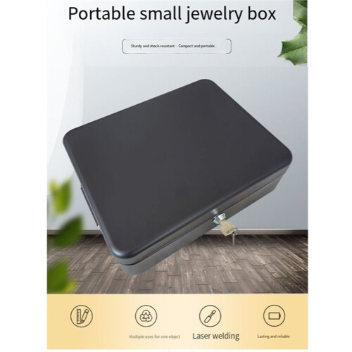 Lockable Document Storage Box, Steel Security Box with Bolt Down Floor Mounting Kit 12 Inch (30cm) 8 Inch (20cm) 1