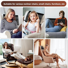 Housse D'Appui-Tête pour Fauteuil Inclinable, Protection D'Appui-Tête en Similicuir avec Sangles Élastiques, Noir