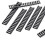 8 PCS Polymer Soft Easy Install Ladder, 18 Slots,Black 6