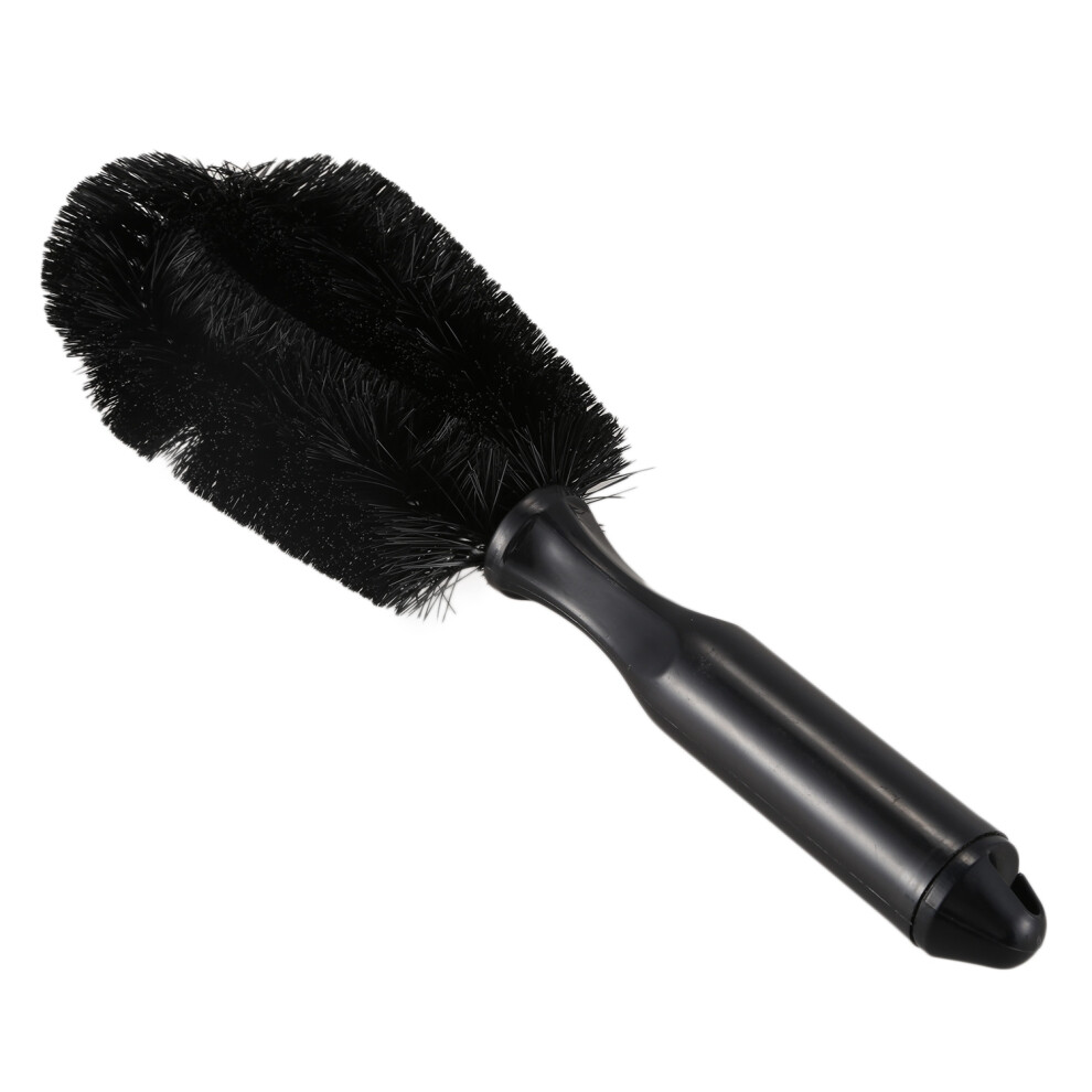 Truck Car Auto Wheel Tire Rim Brush Wash Cleaning Tool 10.6" Long Black 6031243052963