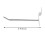 25 x Slatwall Single Hook Pin Shop Display Fitting Prong Hanger 100mm 8