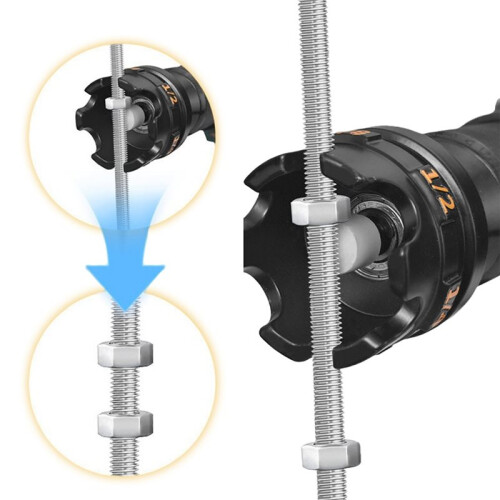Nuts Zipper Drill Attachment for Efficient Conduit Racks & Strut System Installations 2
