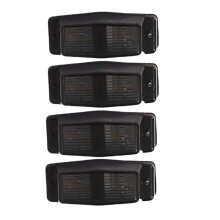 4pcs Smoked White Front Grill Light LED Lamp for Truck Lorry Double Burner Indicator Light