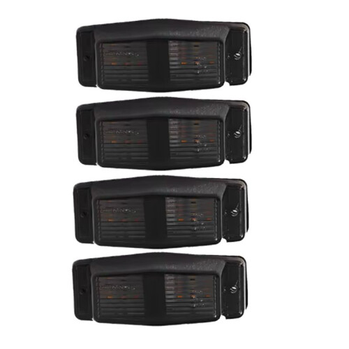 4pcs Smoked White Front Grill Light LED  Lamp for     Truck Lorry Double Burner Indicator Light