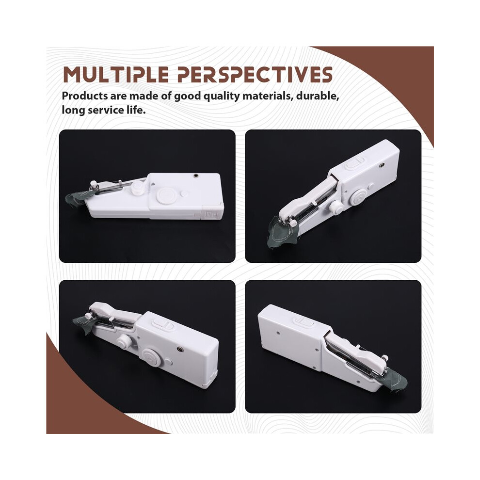 Tauoh Portable Manual Micro-Home Usb Electric Sewing Machine Easy-To-Sew Shirt Pocket Handheld Sewing Machine White