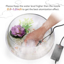 4X Mist Maker Fogger Water Fountain Pond Fog Machine Atomizer Air Humidifier Haloween Smoke Machine Black Us Plug