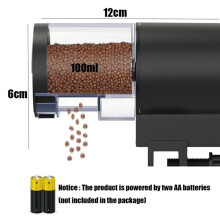Distributeur de Nourriture pour Poissons 100 Ml - Programmable et Numérique avec Minuterie, Étanche IP66 pour Aquariums et Bassins à Tortues.