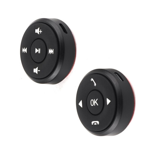 Universal Steering Wheel Wireless Button Remote Control, Wireless Steering Wheel Audio Volume Track Phone Control Remote 2