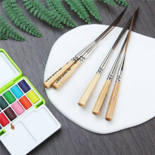 Conjunto de 5 Pincéis para Aquarela, Ideais para Pintura A Óleo, Acrílico e Guache - Pincéis de Detalhe com Pontas Longas