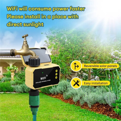 WIFI BSP3/4"Solar Irrigation Timer APP Control Automatic Irrigation System Outdoor Water Timer Garden Watering Tool 1