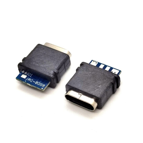 10PCS USB 3.1 Waterproof Type-C Connector 4PIN 5A Female Socket Resistor Support Charging and Discharging 2