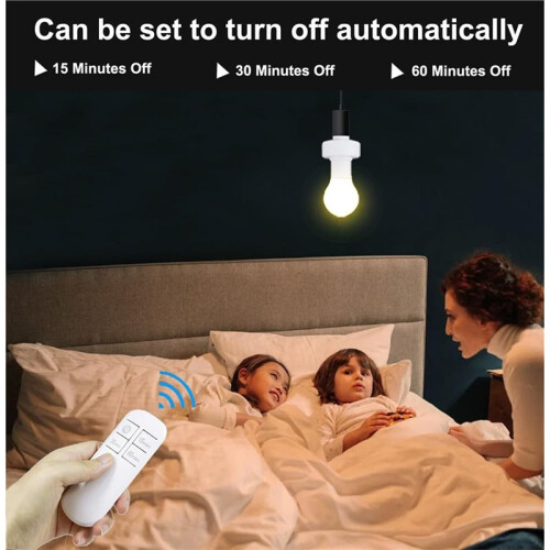 Remote Control Light Socket,Wireless Light  Kit with Timer,E26 E27 Bulb Lamp Holder ,for Attic,Garage,Stairwell 2
