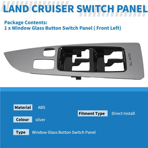 Car Front Left Window Glass Button  Panel Cover Frame for  Land  Prado 120 LC120 2003-2009