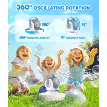 Bubble Machine - Auto 360 Rotation, 75 Tilt Range, Bubbles Blower Maker for Kids, Wedding, Birthday, Parties, Gifts