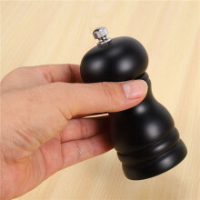 2X Wood Salt and Pepper Grinder Set Manual Pepper Salt Mill Shaker, Solid Wood with Adjustable Coarseness Black
