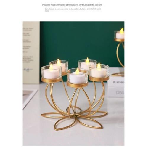 Elegant Iron Candlestick Holder for Candlelight Dinners and Home Decor 2