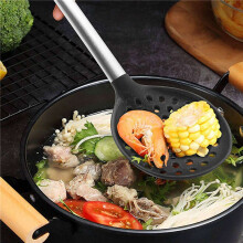 2X Silicone Slotted Spoon, BPA-Rree & Heat Resistant to 480F, Stainless Steel Handle Seamless Kitchen Skimmer