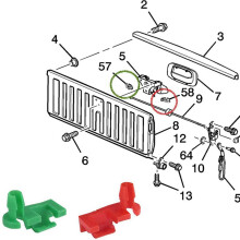 Clip Della Maniglia del Portellone 40PCS, Sostituzione Della Clip 'Asta di Bloccaggio per Chevy Silverado 99-09, Sierra 99-09, 88981030,