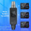 Wireless Microphone 2Pcs Transmitter UHF Receiver Plugged Into XLR Mic Wireless System Suitable for Dynamic 48V Mic 6